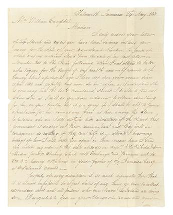 (SLAVERY AND ABOLITION.) JAMAICA. Letter from Charles Heighington, a Jamaican gentleman, to William Campbell, an absentee English plant